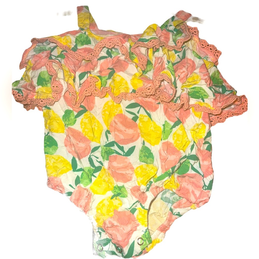 JESSICA SIMPSON LEMON LOVE ROMPER, 24M